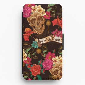Day Of The Dead - Halloween Flip / Wallet Phone Case Scratch Proof Elegant Comfort