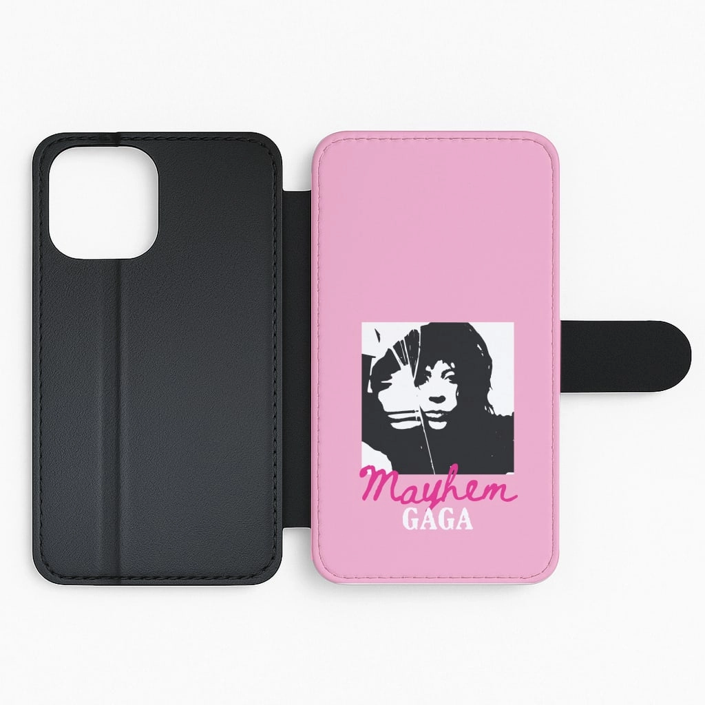 Easy Grip Comfort Layer Texture Pink Mayhem Gaga Flip / Wallet Phone Case