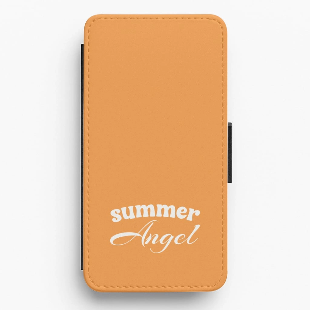 Summer Angel Flip / Wallet Phone Case Transparent Look Smooth Detail