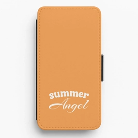 Summer Angel Flip / Wallet Phone Case Transparent Look Smooth Detail