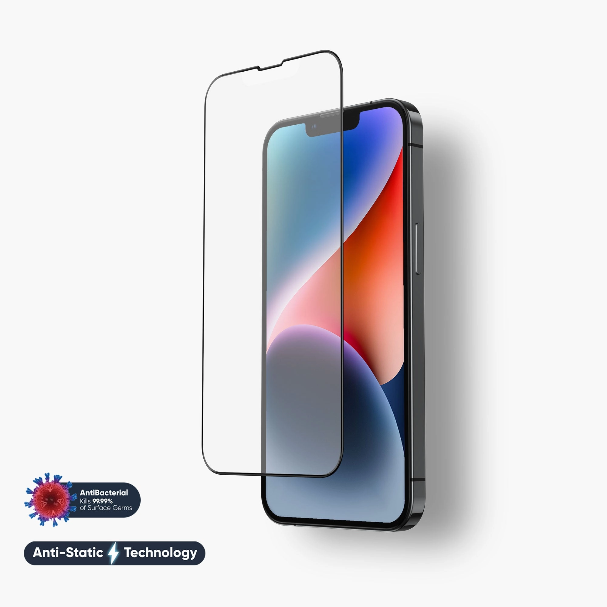 Nano Layer Film Visual clarity NanoArmour for iPhone 14 Plus Anti-Glare Screen Protector Matte Antimicrobial Anti-Dust Edge-to-Edge