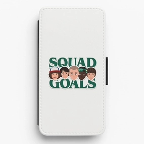 Modern Style Stranger Things Squad Goals Flip Wallet Phone Case