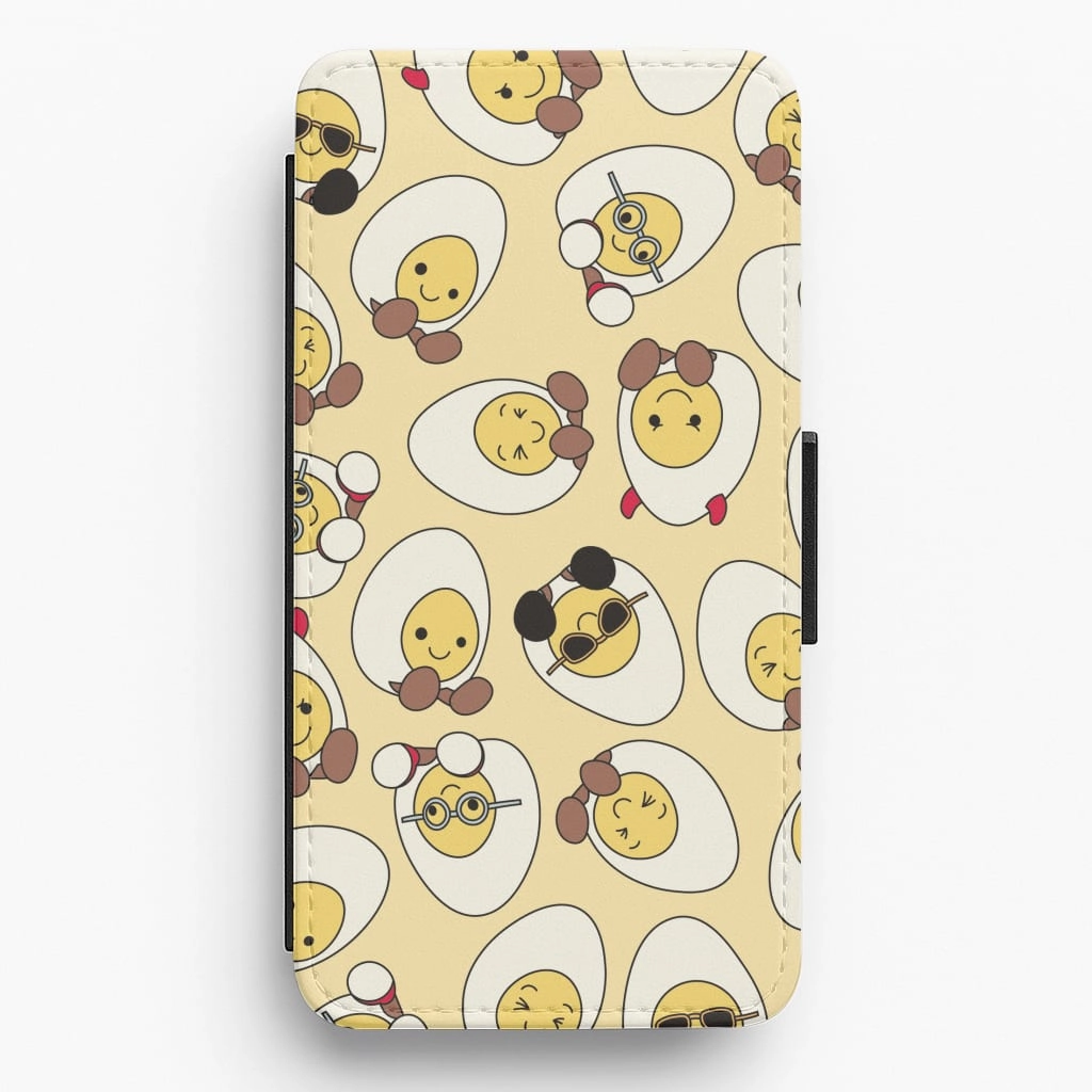 Minimal Edge Design Egg Pattern - Plushy Flip / Wallet Phone Case