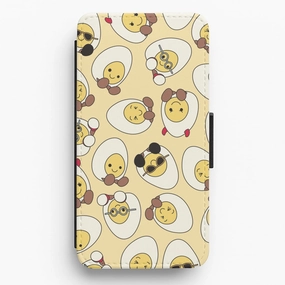 Minimal Edge Design Egg Pattern - Plushy Flip / Wallet Phone Case