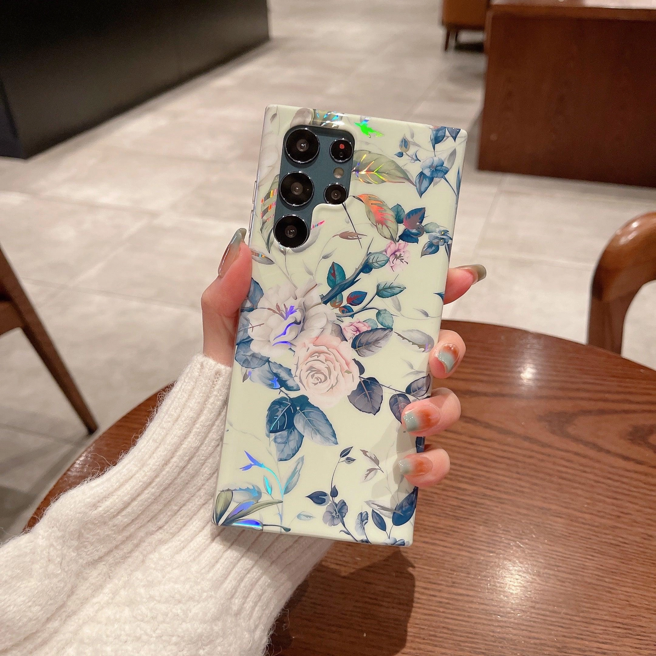 Electroplated Floral Elegant Surface Scratch Block