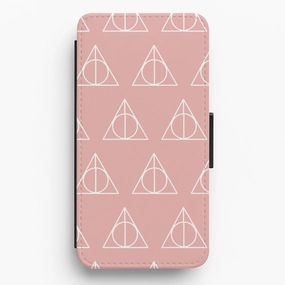 Vibrant Colors The Deathly Hallows Symbol Pattern Flip / Wallet Phone Case
