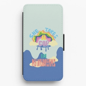 Flexible Grip Form She takes a dip in my daydreams Flip / Wallet Phone Case