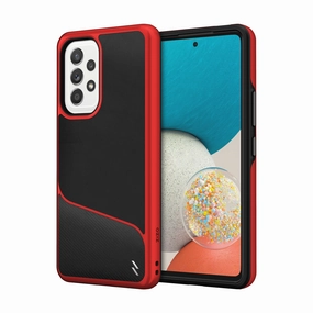 Compact Frame Smooth Finish ZIZO DIVISION Series Galaxy A53 5G Case - Black & Red