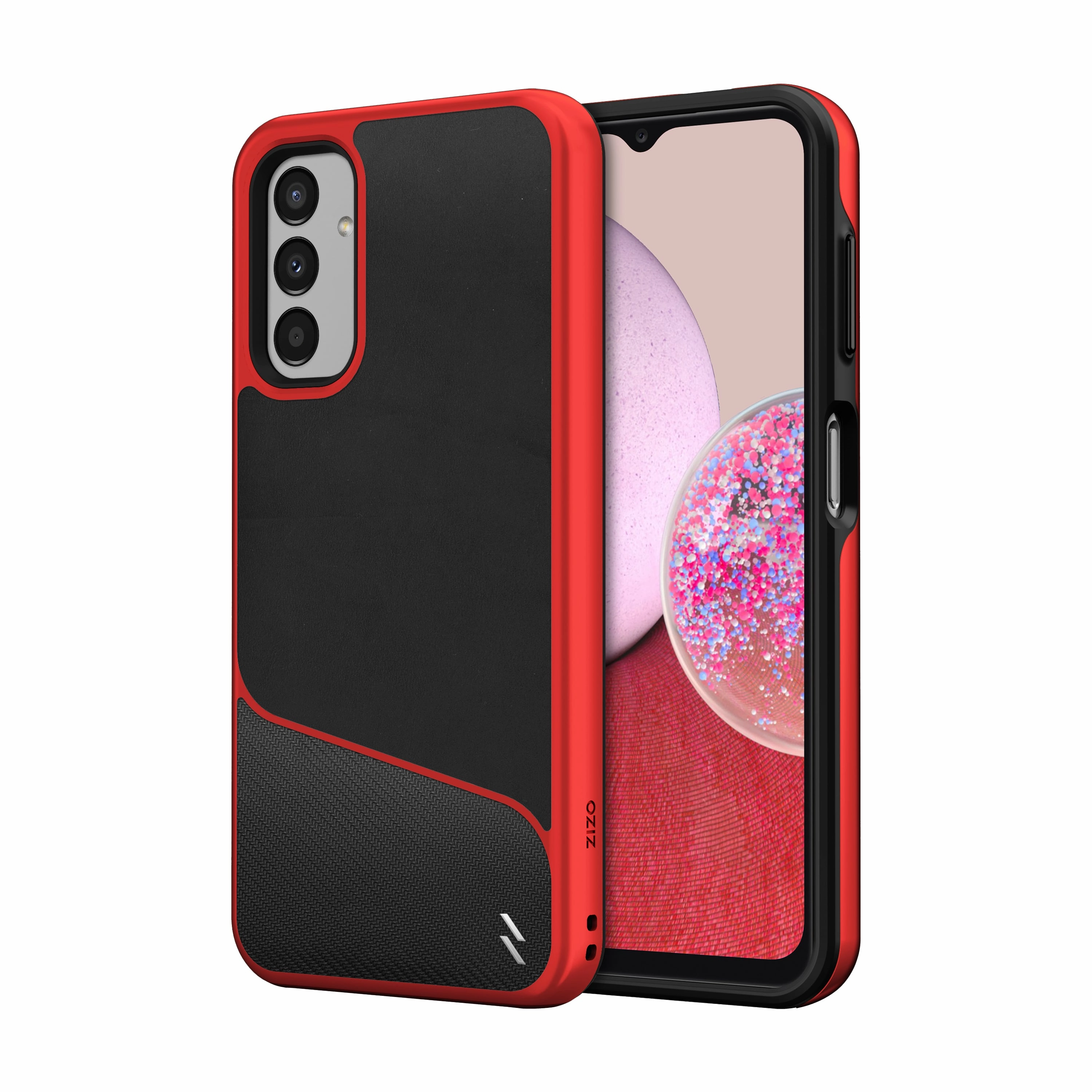 ZIZO DIVISION Series Galaxy A14 5G Case - Black & Red Impact Cushion