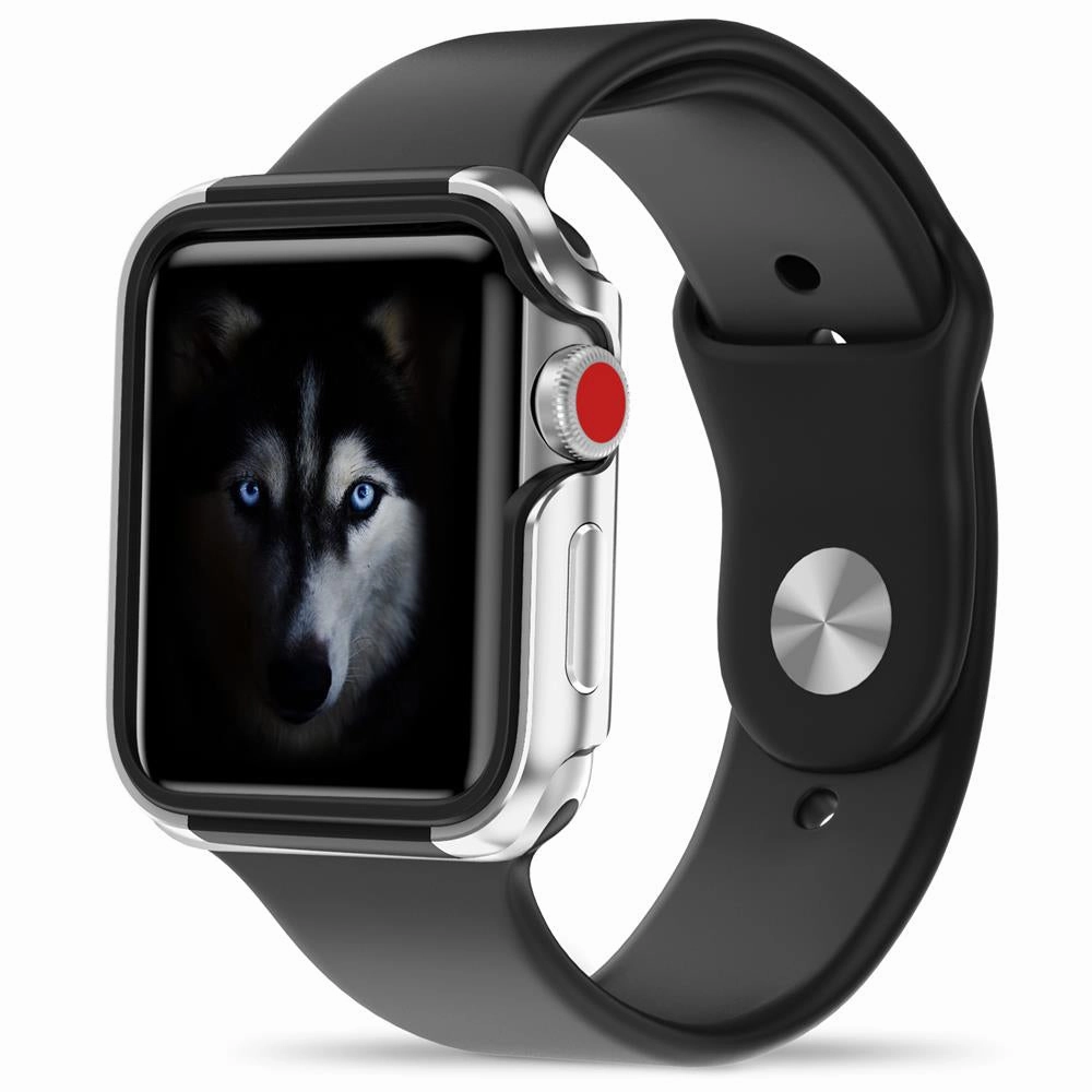 Zizo Shock Series for Apple Watch 38mm, Aluminum Metal Bumper Hybrid Case Durable Edge