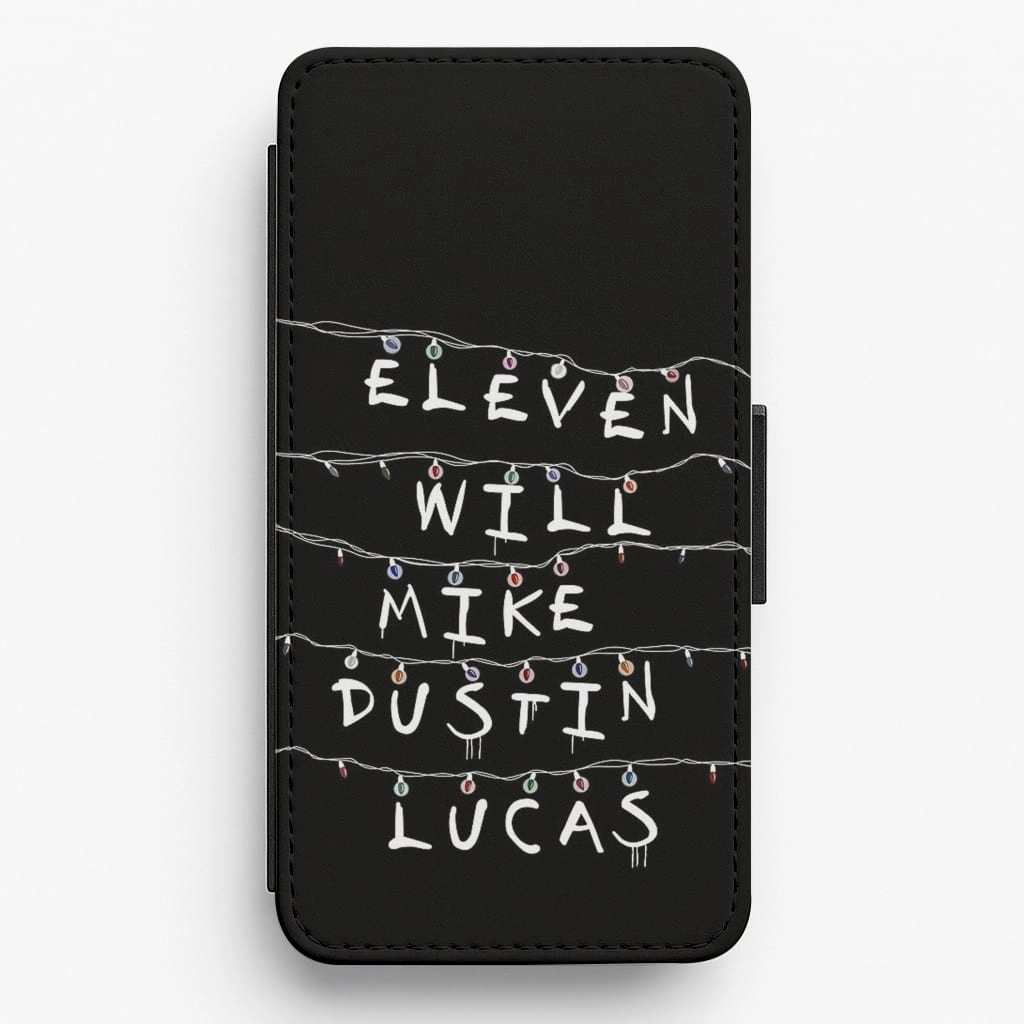 Smooth Pattern Design Reusable Material Eleven, Will, Mike, Dustin & Lucas Flip / Wallet Phone Case