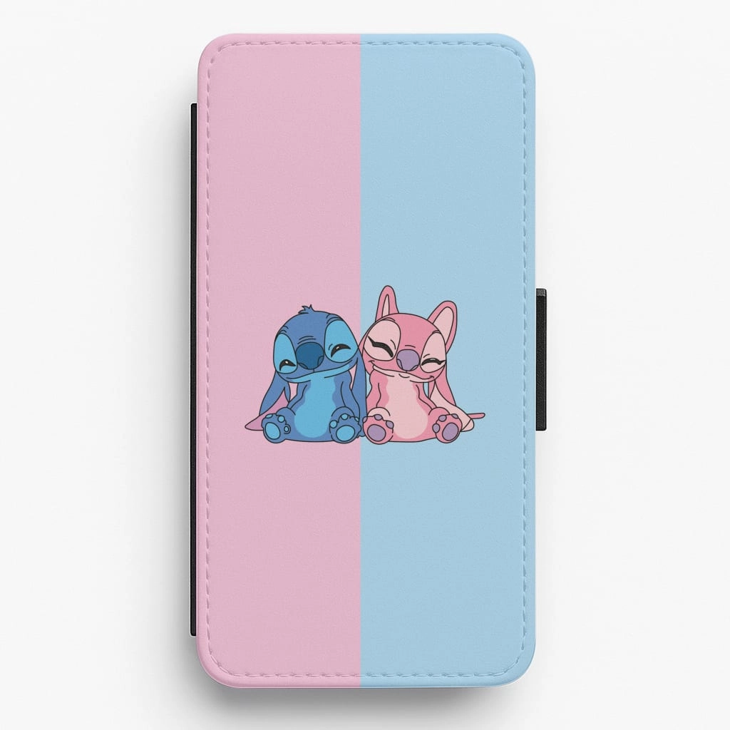 Stylish grip Best Friends - Pink Alien Flip / Wallet Phone Case