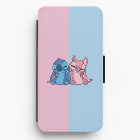 Stylish grip Best Friends - Pink Alien Flip / Wallet Phone Case