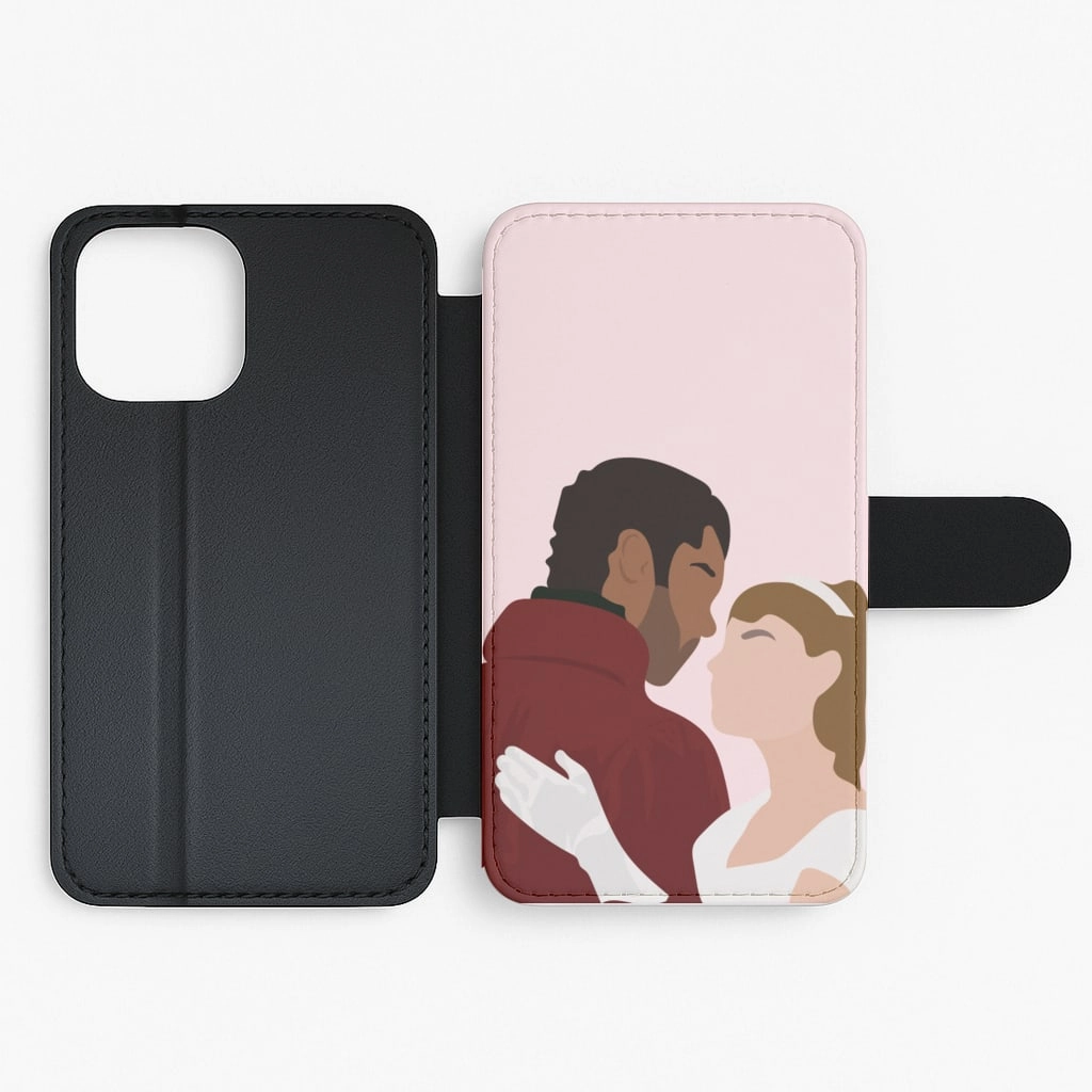 Daphne & Simon Cartoon - Bridgerton Flip / Wallet Phone Case Ergonomic form