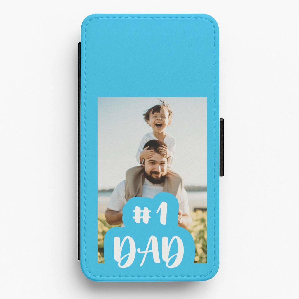 Hashtag 1 Dad - Personalised Father's Day Flip / Wallet Phone Case Student Gear