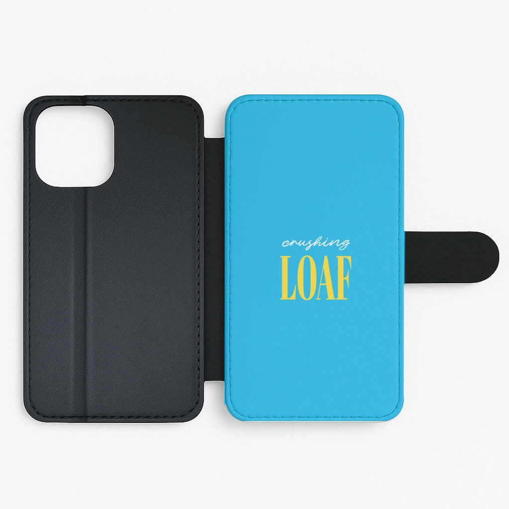 Modern Design Crushing Loaf Blue Flip / Wallet Phone Case