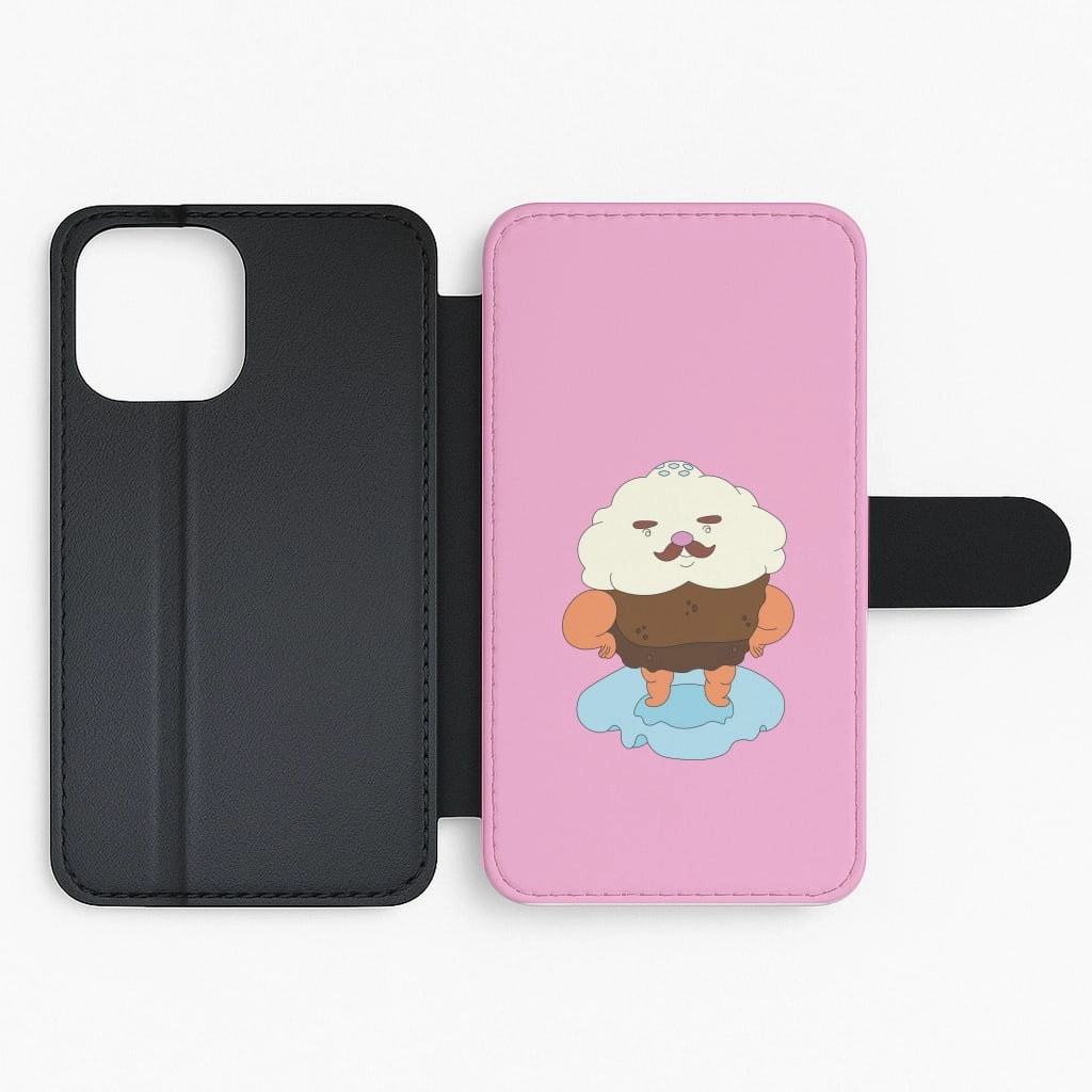 Mr Cupcake Flip / Wallet Phone Case Refined Edge Wireless Charging Compatible