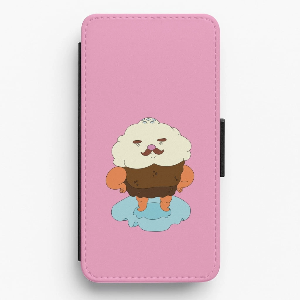 Polished Texture Design Mr Cupcake Flip / Wallet Phone Case