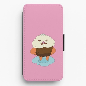 Polished Texture Design Mr Cupcake Flip / Wallet Phone Case