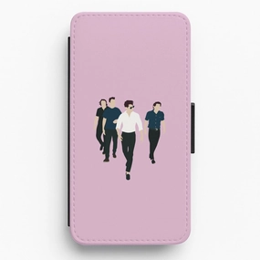 Bold Look Elegant Build Texture Walking Flip / Wallet Phone Case