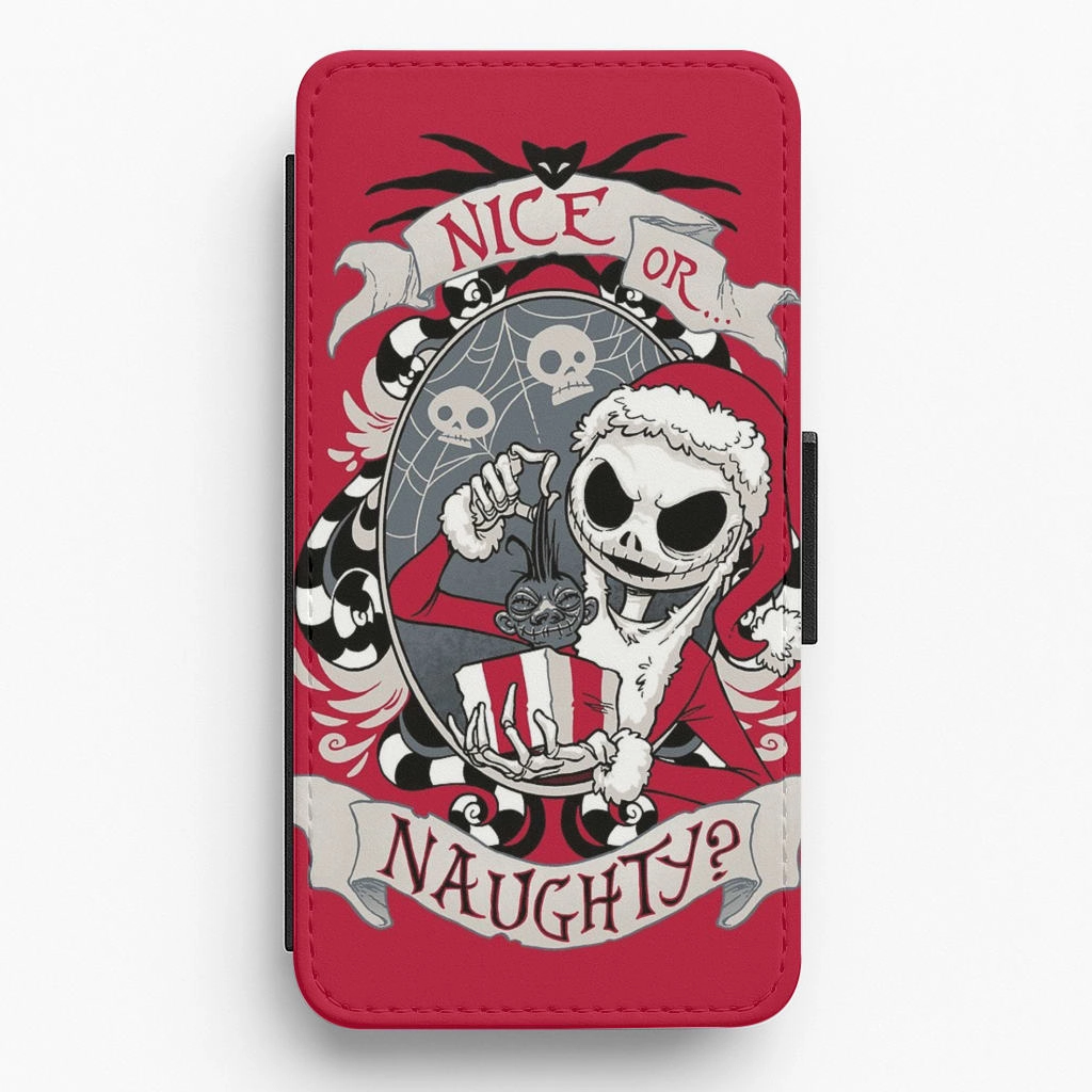 Comfort Design Nice Or Naughty - A Nightmare Before Christmas Flip Wallet Phone Case