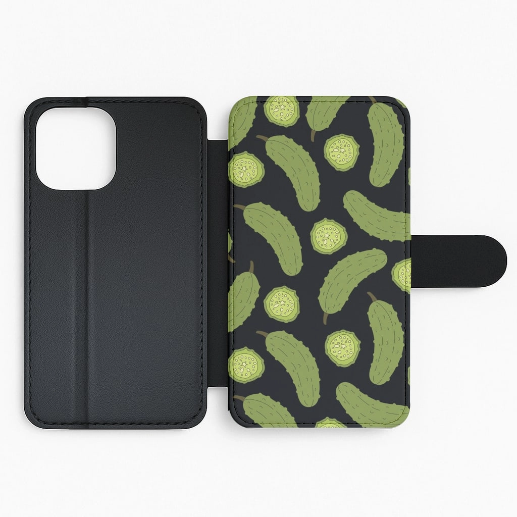 Compact Build Pickle Assortment Pattern Flip / Wallet Phone Case