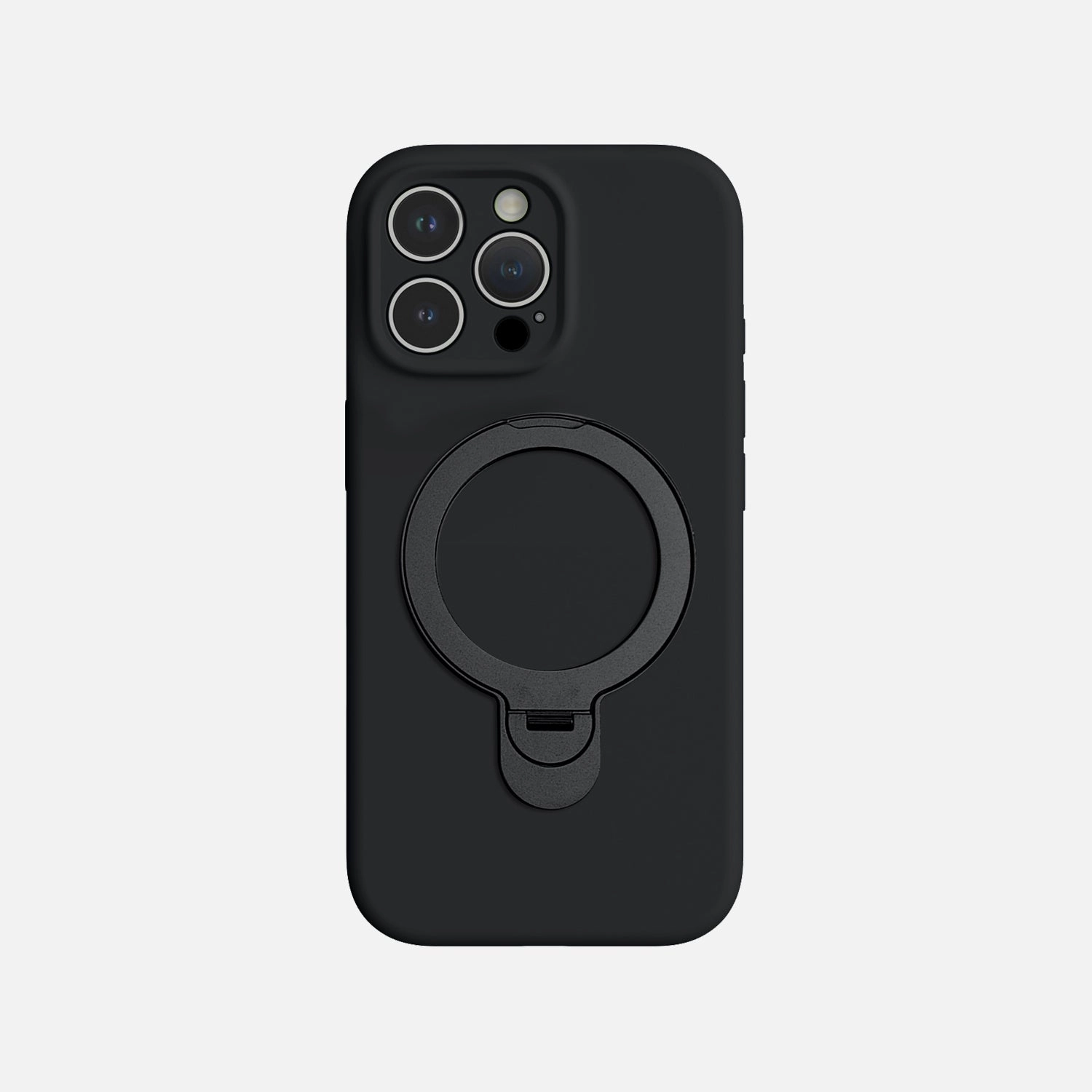 Soft Edge Detail Ultra light iPhone 16 Pro Max Silicone Case with Stand