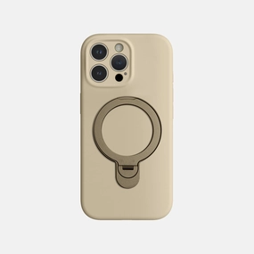 Handy Use Vivid colors iPhone 16 Pro Max Silicone Case with Stand