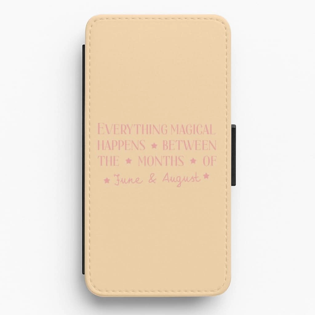 Everything Magical Happens Flip / Wallet Phone Case Strong Corners Protective Layer