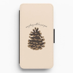 soft look Everything Will Be Just Pine - Autumn Flip / Wallet Phone Case