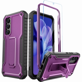 ExoGuard for Samsung Galaxy A54 5G Case, Rubber Shockproof Heavy Duty Case with Screen Protector Built-in Kickstand Gloss Finish Refined Craftsmanship