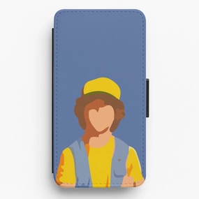 Transparent Shell Colorful option Faceless Dustin - Stranger Things Flip / Wallet Phone Case