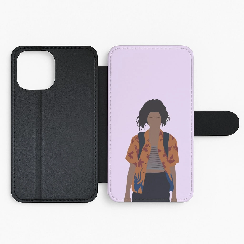 Faceless Rue - Euphoria Flip / Wallet Phone Case Stylish Finish Minimal Pattern