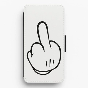 Rugged Build Texture Fairytale Mouse Middle Finger Flip / Wallet Phone Case