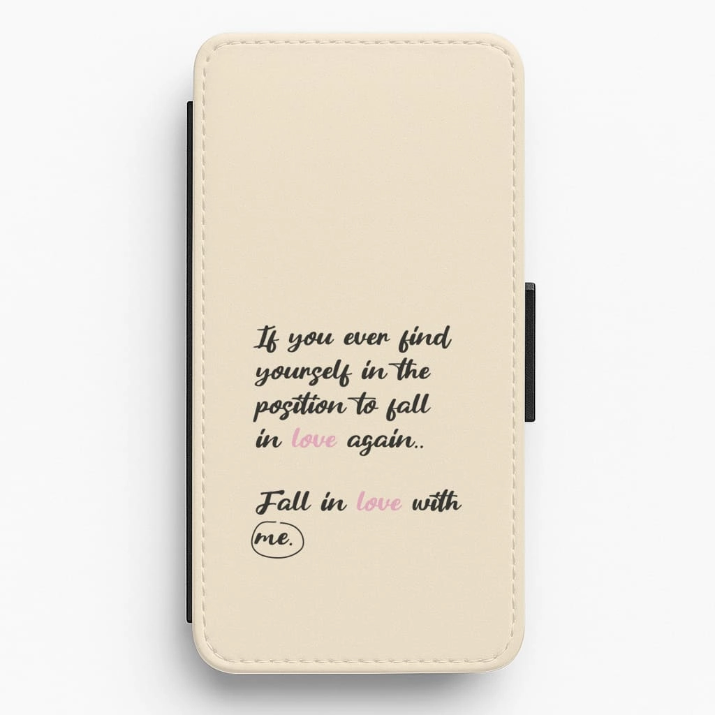 Elegant Edge Fall In Love With Me Flip / Wallet Phone Case