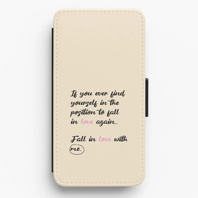 Elegant Edge Fall In Love With Me Flip / Wallet Phone Case