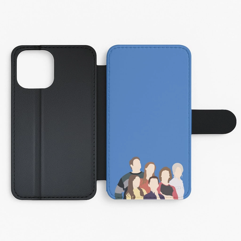 Unisex Design Elegant Build Texture Family - Sheldon Flip / Wallet Phone Case