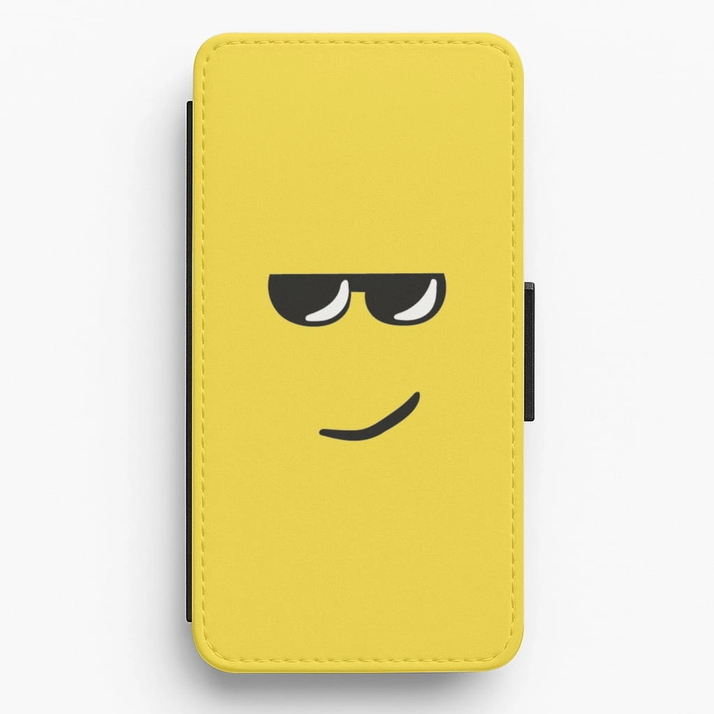 Versatile Accessory Yellow Face Shades Flip / Wallet Phone Case