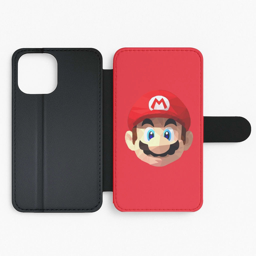 Premium Style Mario Face - Mario Flip / Wallet Phone Case