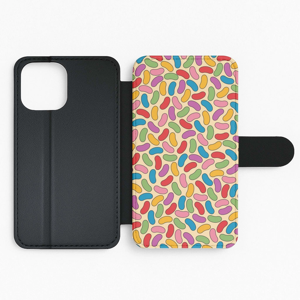 Modern feature Artistic Design Beans - Sweets Patterns Flip / Wallet Phone Case