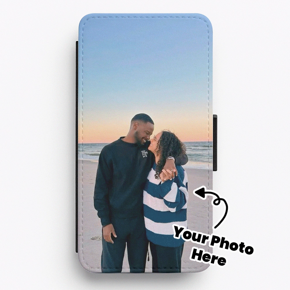 Portable Grip Custom Photo Flip Wallet Phone Case