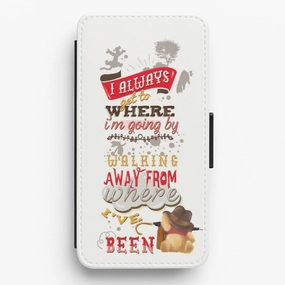 I Always Get Where I'm Going - Winnie Quote Flip / Wallet Phone Case Gloss Surface
