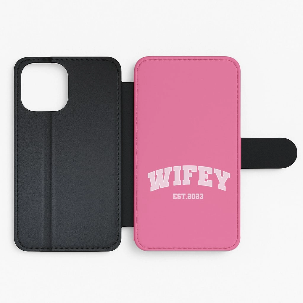 Wifey - Bridal Flip / Wallet Phone Case Stylish Finish