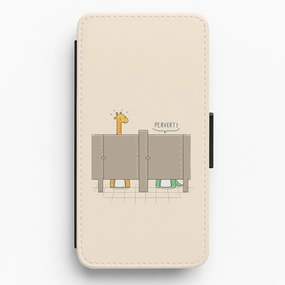 Minimal Frame Pervert  - Funny Pun Flip Wallet Phone Case