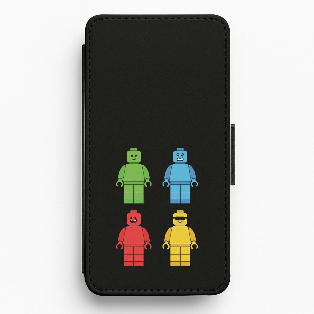 Daily Carry Fashion Touch Bricks Figures Rainbow Flip / Wallet Phone Case