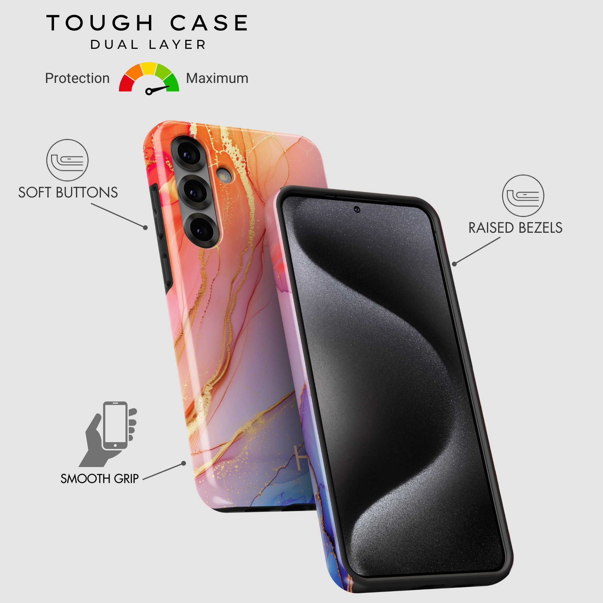 Shockproof Frame Sleek Form Radiant Veil