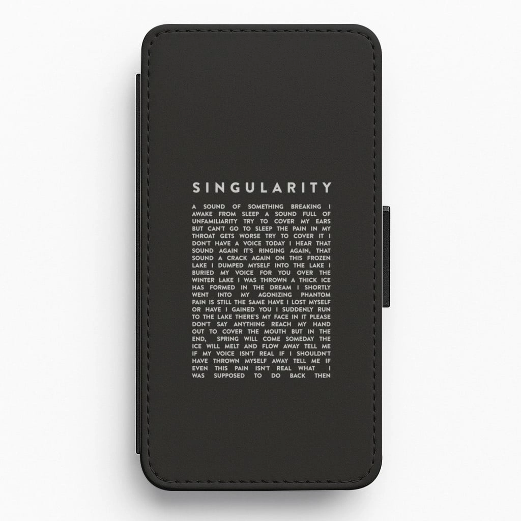 Smooth Pattern Finish Singularity Lyrics - K Pop Flip Wallet Phone Case