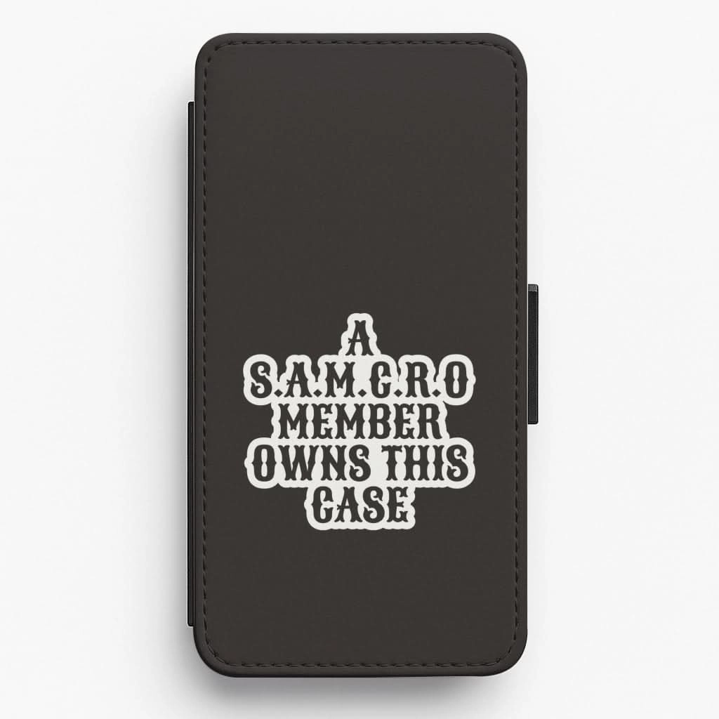 Protective Design Texture SAMCRO Member Flip / Wallet Phone Case