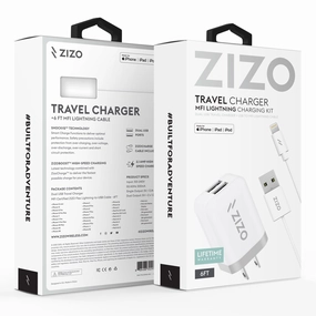ZizoCharge 2in1 H10 Adapter and 6ft MFi Certified Cable for iPhone / iPad / iPod Smooth Detail