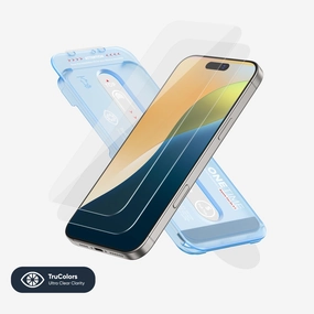 blue light filter shield FLOLAB ONETIME NanoArmour 2-Pack Ultra Clear Screen Protector  iPhone 16 Series